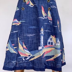 Anthropology Odille sailing light skirt pockets